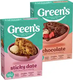 IGA Green’s Self‑Saucing Pudding Mix 260g Selected Varieties offer