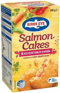 IGA Birds Eye Salmon Cakes with Vegetables & Herbs 480g offer