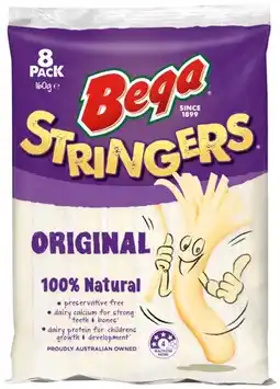 IGA Bega Cheese Stringers 8 Pack Selected Varieties offer