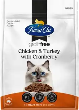 IGA Fussy Cat Grain Free Dry Cat Food 500g Selected Varieties offer