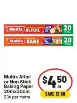 IGA Multix Alfoil or Non Stick Baking Paper offer