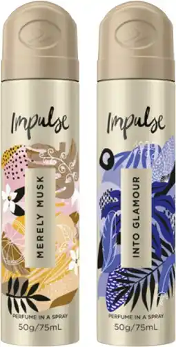 IGA Impulse Body Spray 75mL Selected Varieties offer