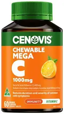 IGA Cenovis Mega Vitamin C 1000mg Orange Chewable Tablets 60 Pack offer