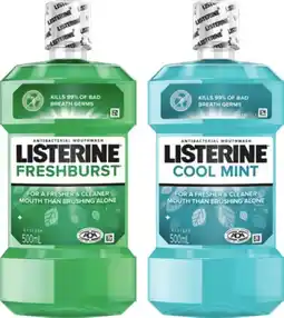 IGA Listerine Mouthwash 500mL Selected Varieties offer