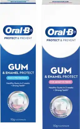 IGA Oral‑B Gum & Enamel Protect Toothpaste 110g Selected Varieties offer