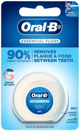 IGA Oral‑B Essential Mint Waxed Dental Floss 50m offer