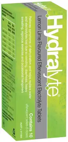 IGA Hydralyte Effervescent Electrolyte Tablets Lemon and L10 Pack Selected Varieties offer