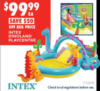 BCF Intex Dinoland Playcentre offer