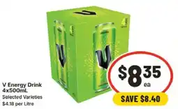 IGA V Energy Drink Selected Varieties offer