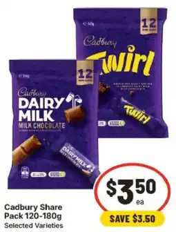 IGA Cadbury Share Pack Selected Varieties offer