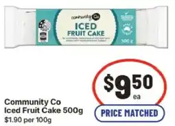 IGA Community Co Iced Fruit Cake offer