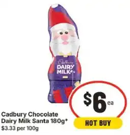 IGA Cadbury Chocolate Dairy Milk Santa offer