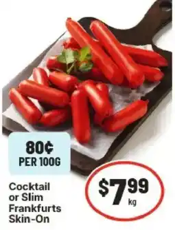 IGA Cocktail or Slim Frankfurts Skin-On offer