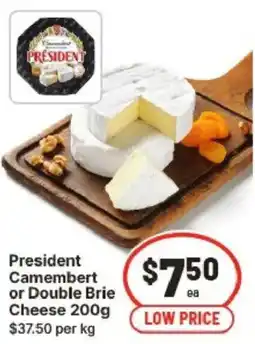 IGA President Camembert or Double Brie Cheese offer