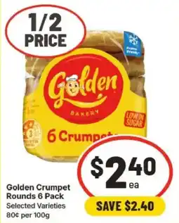 IGA Golden Crumpet Rounds Selected Varieties offer