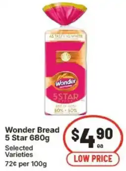 IGA Wonder Bread 5 Star Selected Varieties offer
