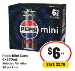 IGA Pepsi Mini Cans offer
