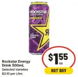 IGA Rockstar Energy Drink Selected Varieties offer