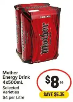 IGA Mother Energy Drink offer