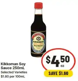 IGA Kikkoman Soy Sauce Selected Varieties offer