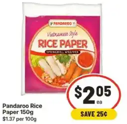 IGA Pandaroo Rice Paper offer