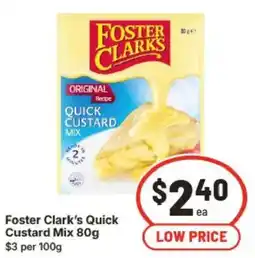 IGA Foster Clark's Quick Custard Mix offer