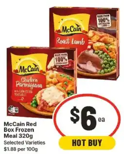 IGA McCain Red Box Frozen Meal Selected Varieties offer