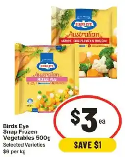 IGA Birds Eye Snap Frozen Vegetables Selected Varieties offer
