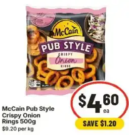 IGA McCain Pub Style Crispy Onion Rings offer