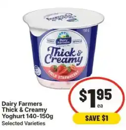 IGA Dairy Farmers Thick & Creamy Yoghurt Selected Varieties offer
