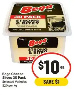 IGA Bega Cheese Slices Selected Varieties offer