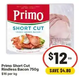 IGA Primo Short Cut Rindless Bacon offer