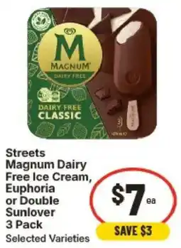 IGA Streets Magnum Dairy Free Ice Cream, Euphoria or Double Sunlover offer