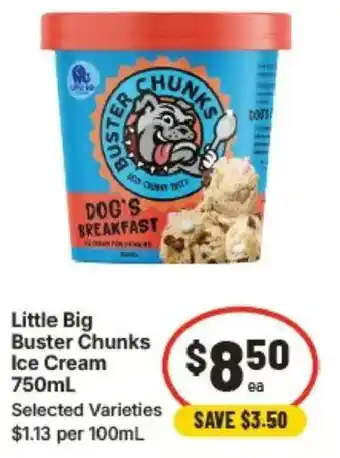 IGA Little Big Buster Chunks Ice Cream offer