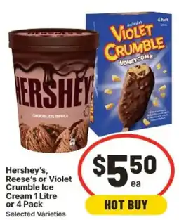 IGA Hershey's, Reese's or Violet Crumble Ice Cream offer