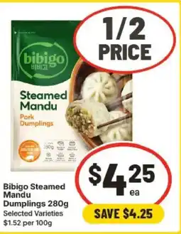 IGA Bibigo Steamed Mandu Dumplings offer