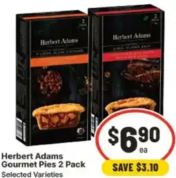 IGA Herbert Adams Gourmet Pies Selected Varieties offer