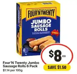 IGA Four'N Twenty Jumbo Sausage Rolls offer