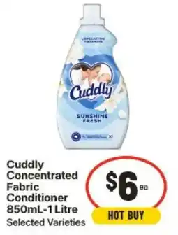 IGA Cuddly Concentrated Fabric Conditioner Selected Varieties offer