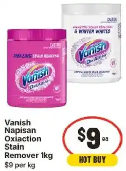 IGA Vanish Napisan Oxiaction Stain Remover offer