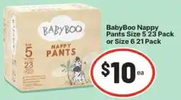 IGA BabyBoo Nappy Pants Size 5 or Size 6 offer