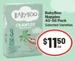 IGA BabyBoo Nappies Selected Varieties offer