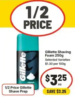 IGA Gillette Shaving Foam offer