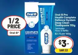 IGA Oral-B Pro Health Complete Defence System Deep Clean Toothpaste offer