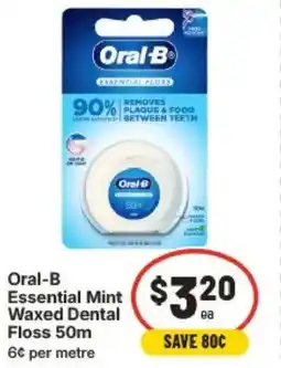 IGA Oral-B Essential Mint Waxed Dental Floss offer