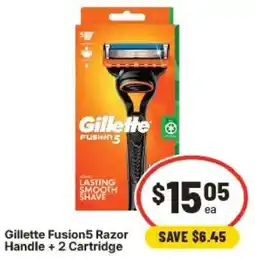 IGA Gillette Fusion5 Razor Handle + 2 Cartridge offer