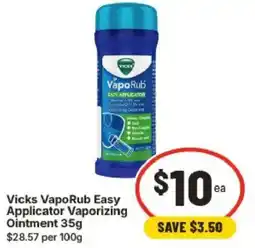 IGA Vicks VapoRub Easy Applicator Vaporizing Ointment offer