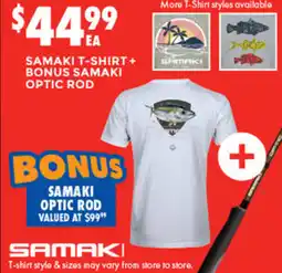 BCF Samaki t-shirt + bonus samaki optic rod offer
