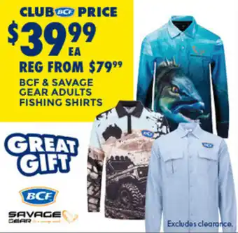 Bcf & savage gear adults fishing shirts