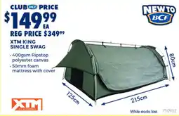 BCF Xtm king single swag offer